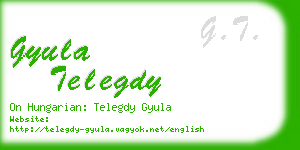 gyula telegdy business card